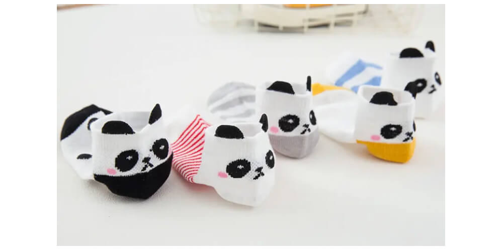 Panda socks that pack a punch with elegance