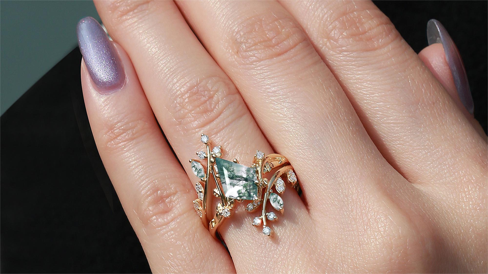 What Is the Proper Cleaning Process for Moss Agate Engagement Ring?